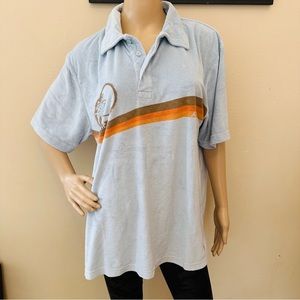 AMERICAN EAGLE MENS SHORT SLEEVE COLLARED POLO LOGO Sz L